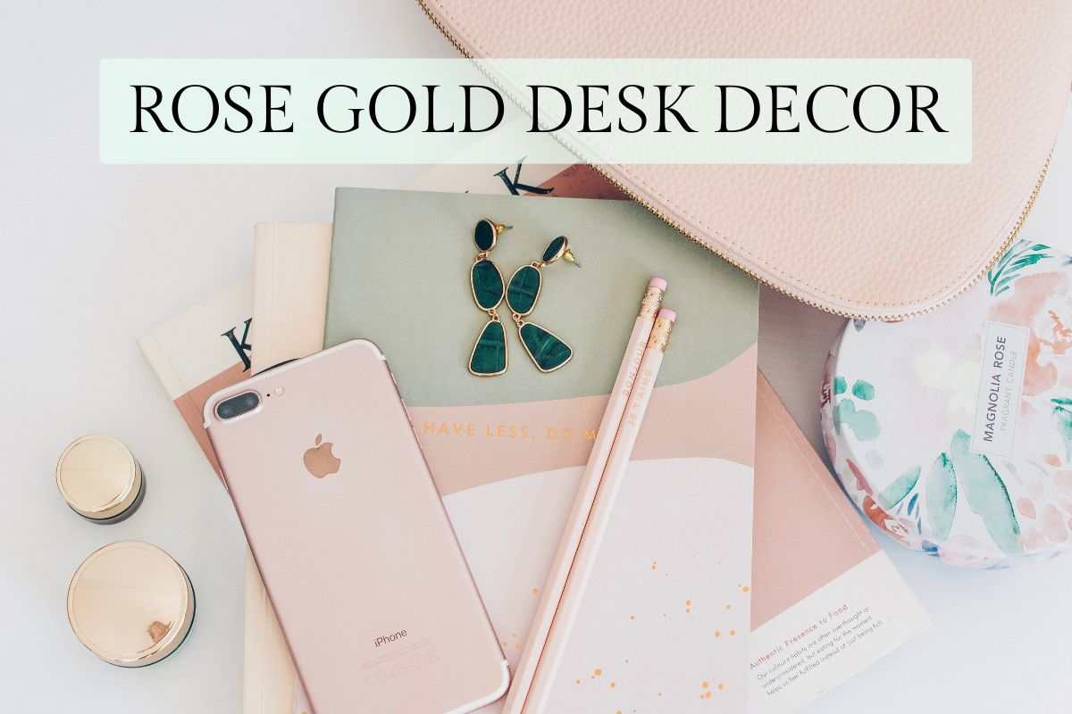 rose gold desk accessories image